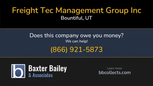 Updated Profile & Contacts for Freight Tec Management Group, Inc.. DOT: 179548  MC: 147619.   Located in Bountiful, UT 84011 US. 
