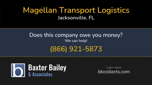 Updated Profile & Contacts for Magellan Transport Logistics. DOT: 2221815  MC: 293730.  MC: 293730.  Located in Jacksonville, FL 32246 US. 