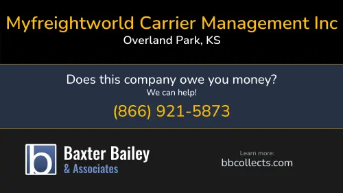 Myfreightworld Carrier Management Inc www.myfreightworld.com 7007 College Blvd Overland Park, KS DOT:2226864 MC:392018 1 (877) 549-9438