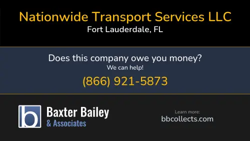 Nationwide Transport Services LLC 2765 W Cypress Creek Rd Fort Lauderdale, FL DOT:2245458 MC:693977