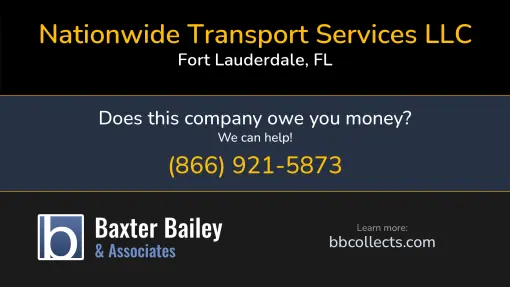 Updated Profile & Contacts for Nationwide Transport Services, LLC. DOT: 2245458  MC: 693977.   Located in Ft. Lauderdale, FL 33309 US. 