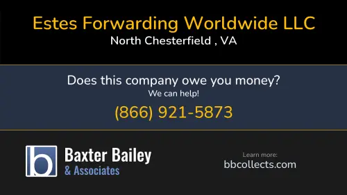 Estes Forwarding Worldwide LLC Efw www.efwnow.com 100 Gateway Centre Parkway, Suite 210 North Chesterfield , VA DOT:2352258 MC:801982 1 (804) 205-5907 1 (855) 433-9669 1 (973) 834-9902