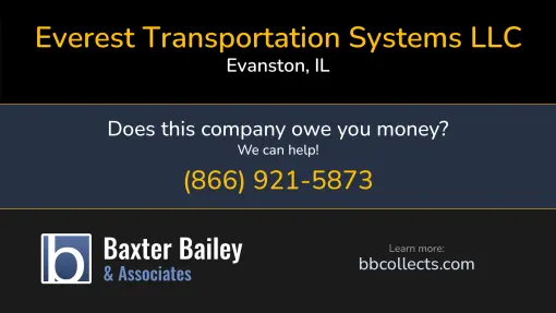 Updated Profile & Contacts for Everest Transportation Systems LLC. DOT: 2580226  MC: 893272.   Located in Evanston, IL 60201 US. 