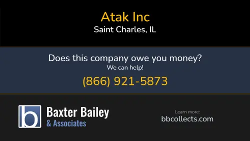 Atak Inc 1014 Fire Fox Ct Saint Charles, IL DOT:2833820 MC:947709 1 (630) 812-5166