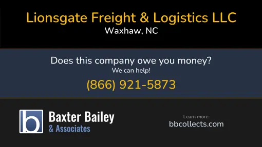 Updated Profile & Contacts for Lionsgate Freight & Logistics LLC. DOT: 2949412  MC: 998488.   Located in Waxhaw, NC 28173 US. 