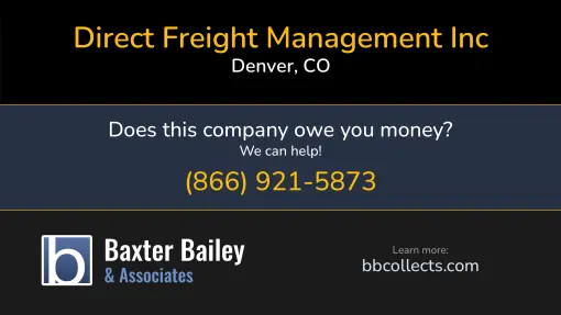 Updated Profile & Contacts for Direct Freight Management Inc. DOT: 3687621  MC: 1285206.   Located in Denver, CO 80224 US. 