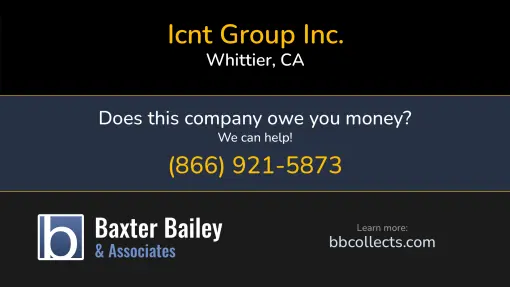 Updated Profile & Contacts for ICNT Group Inc.. DOT: 3839834  MC: 1395994.   Located in Whittier, CA 90601 US. 