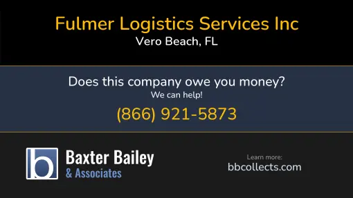 Updated Profile & Contacts for Fulmer Logistics Services Inc. DOT: 451689  MC: 172561.   Located in Vero Beach, FL 32966 US. 
