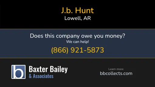 Updated Profile & Contacts for JB Hunt Transport, Inc.. DOT: 80806  MC: 135797.  MC: 135797.  Located in Lowell, AR 72745 US. 